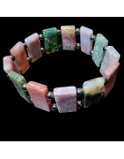 Bracelet Agate mousse lamelles
