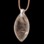 Pendentif Quartz fumé avec bélière avec cordon