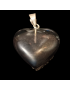 Pendentif Quartz fumé Cœur Argent 925