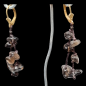 Boucles Quartz fumé dorées