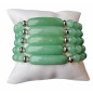 Bracelet Aventurine verte avec plaque pierres rondes 8mm