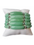 Bracelet Aventurine verte avec plaque pierres rondes 8mm