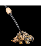 Pendentif Jaspe Pop Dinosaure sur cordon réglable