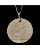Pendentif Garniérite rond