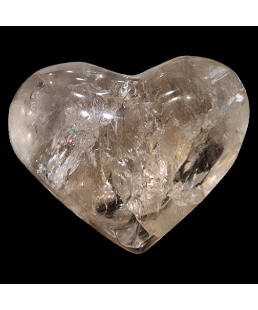 Cœur Quartz fumé irisé