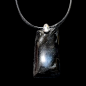 Pendentif Tourmaline noire rectangle GM sur cordon