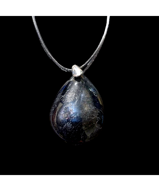 Pendentif Tourmaline noire sur cordon