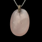 Pendentif Quartz rose avec bélière avec chaine