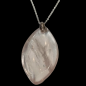 Pendentif Quartz rose avec bélière avec chaine