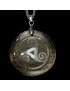 Pendentif Obsidienne noire dorée Triskel