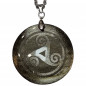Pendentif Obsidienne noire dorée Triskel