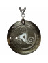 Pendentif Obsidienne noire dorée Triskel