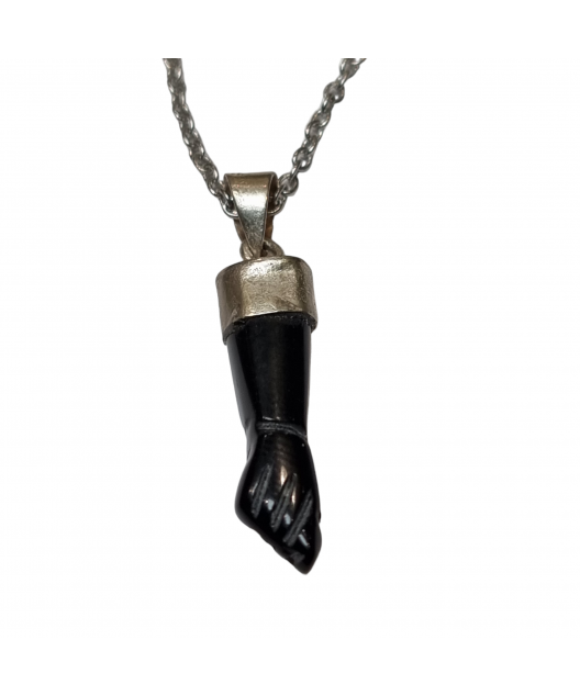 Pendentif Tourmaline noire main de Figa Argent 925 avec chaîne