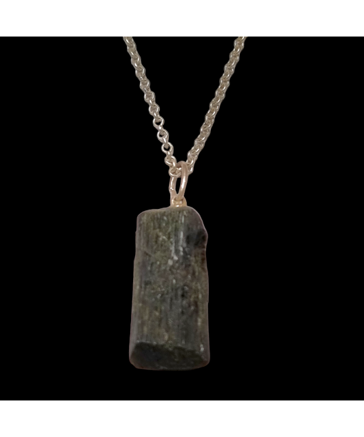 Pendentif Epidote brute