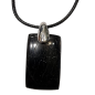 Pendentif Tourmaline noire rectangle pm sur cordon