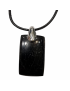 Pendentif Tourmaline noire rectangle pm sur cordon