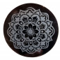Disque de rechargement Obsidienne noire miroir Mandala Etoile de David 7cm