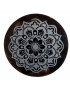 Disque de rechargement Obsidienne noire miroir Mandala Etoile de David