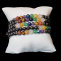 Bracelet Hématite 7 Chakras pierres rondes 6mm