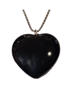 Pendentif Onyx Cœur avec chaîne