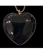 Pendentif Onyx Cœur avec chaîne