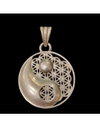 Pendentif Yin & Yang Métal argenté sur cordon