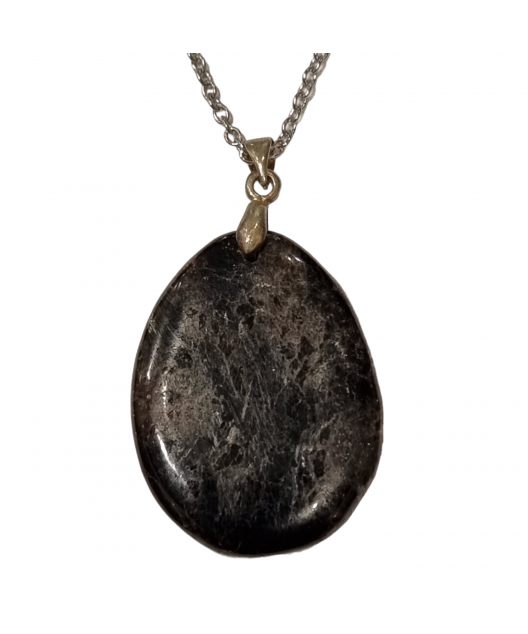 Pendentif Hypersthène sur chaîne