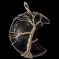 Pendentif Onyx Lune Arbre acier