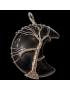 Pendentif Onyx Lune Arbre acier
