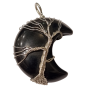 Pendentif Onyx Lune Arbre acier