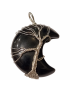 Pendentif Onyx Lune Arbre acier