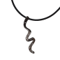 Pendentif Serpent Argent 925 sur cordon silicone