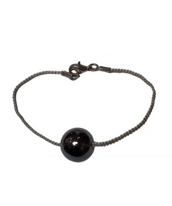 Bracelet Hématite perle sur cordon