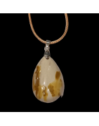 Pendentif Jaspe Mokaïte sur cordon