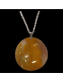 Pendentif Jaspe Mokaïte rond sur chaîne