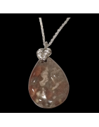 Pendentif Agate mousse sur chaîne