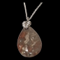 Pendentif Agate mousse sur chaîne