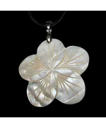 Pendentif Nacre Fleur sur...