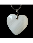 Pendentif Nacre Cœur sur cordon réglable