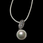Pendentif Nacre Perle sur cordon réglable