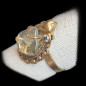 Bague Aigue marine bronze plaqué or