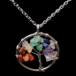 Pendentif Arbre de vie 7 Chakras Acier