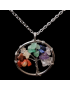 Pendentif Arbre de vie 7 Chakras Acier