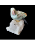 Oiseau Chrysocolle sur socle Quartz