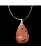 Pendentif Obsidienne acajou pm sur cordon