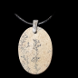 Pendentif Jaspe paysage brut sur cordon