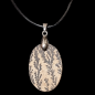 Pendentif Jaspe paysage brut sur cordon