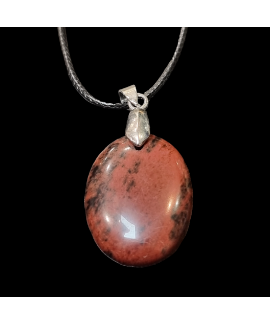 Pendentif Obsidienne acajou pm sur cordon