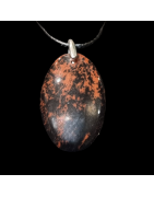 Pendentif Obsidienne acajou pm sur cordon