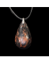 Pendentif Obsidienne acajou pm sur cordon